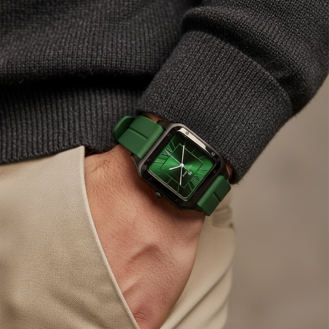 Emerald Green Square Analog