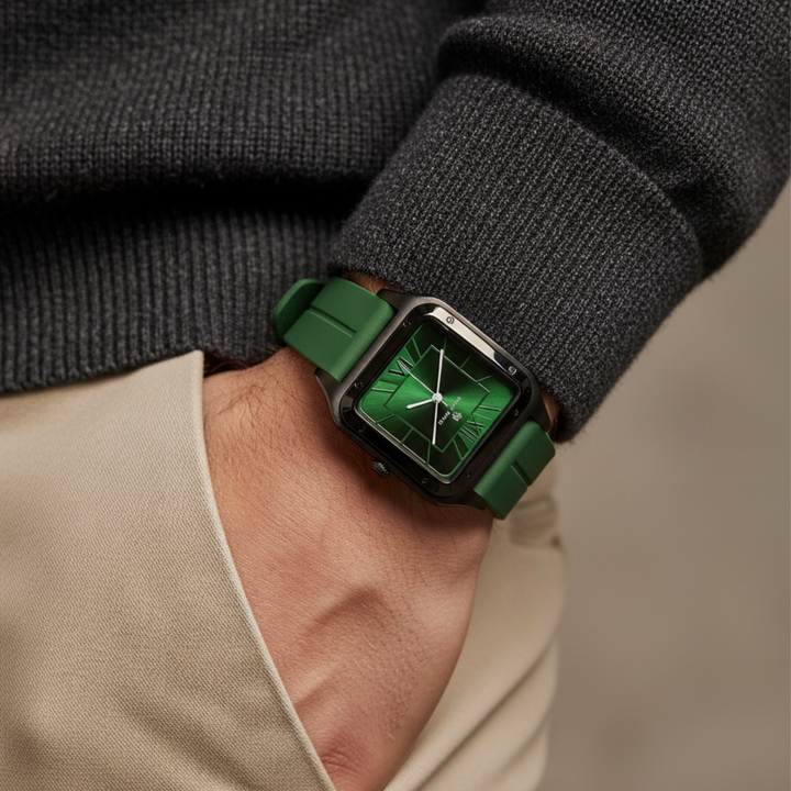 Emerald Green Square Analog