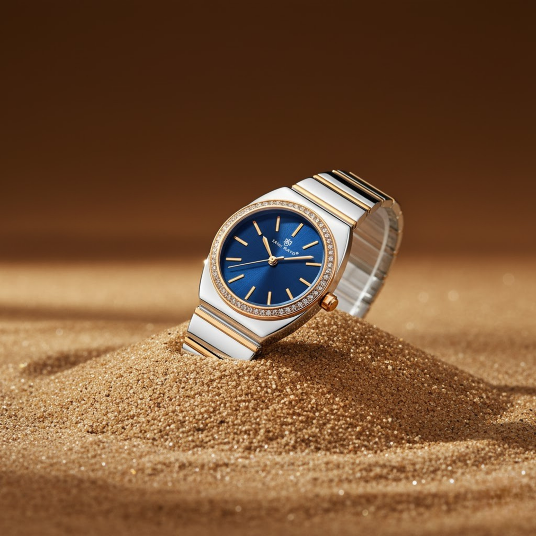 Egyptian Stone MIKA Edition (Blue Dial, Two Tone silver Gold)