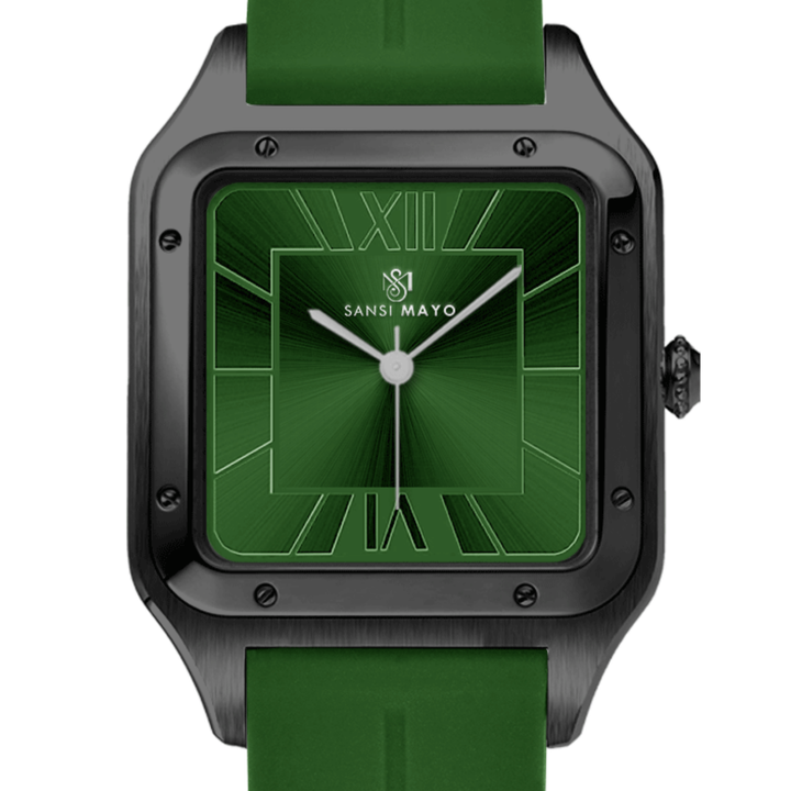 Emerald Green Square Analog