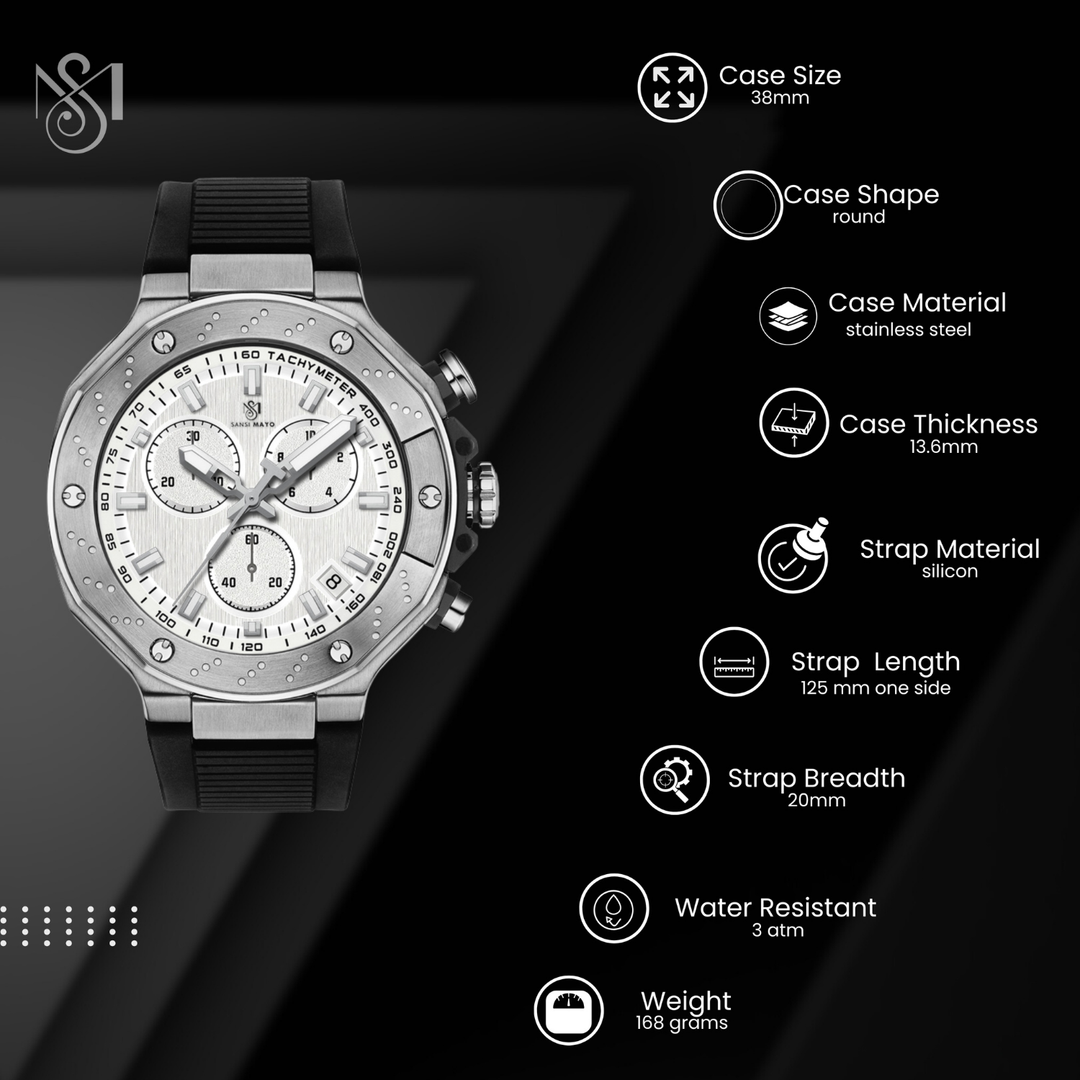 Romano Dual Dial White – Men's Watch