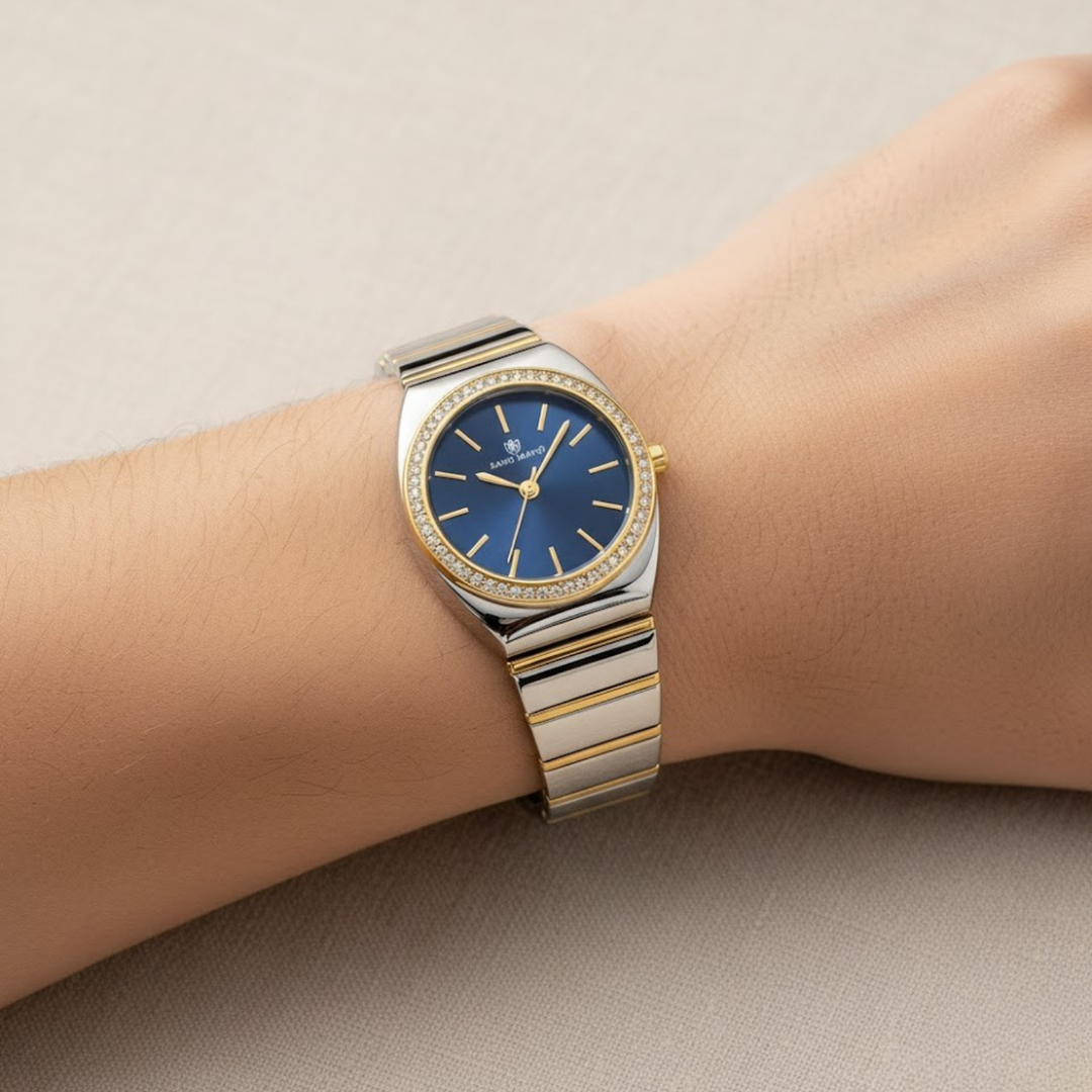 Egyptian Stone MIKA Edition (Blue Dial, Two Tone silver Gold)