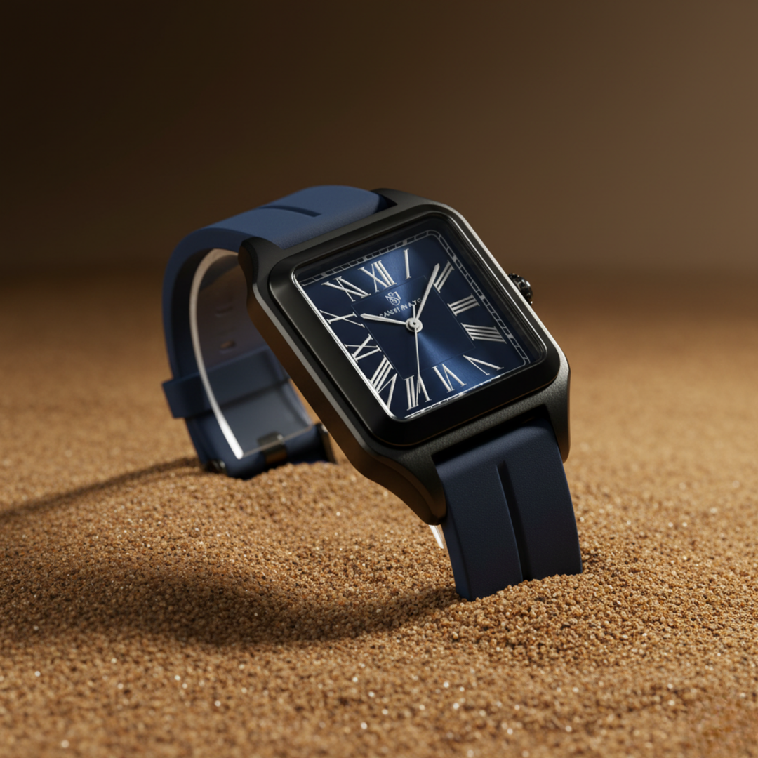 Royal Blue Square Analog