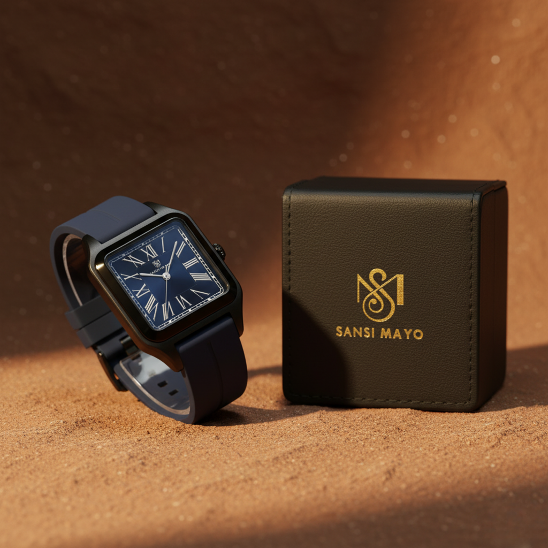 Royal Blue Square Analog