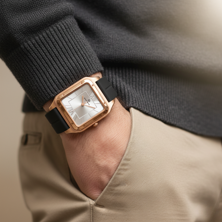 Arctic White Square Analog