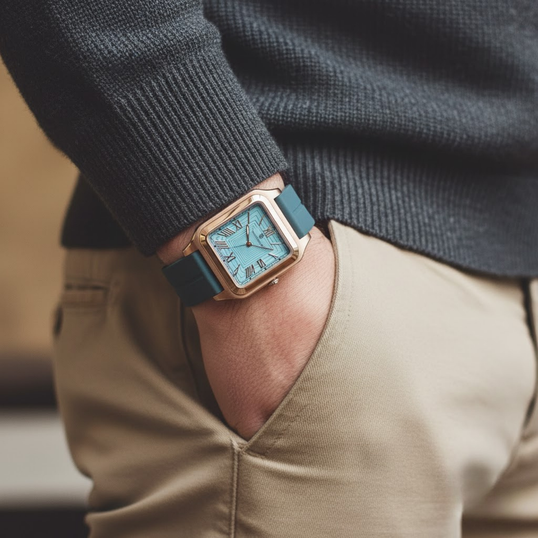 Sky Blue Square Magnetic Analog