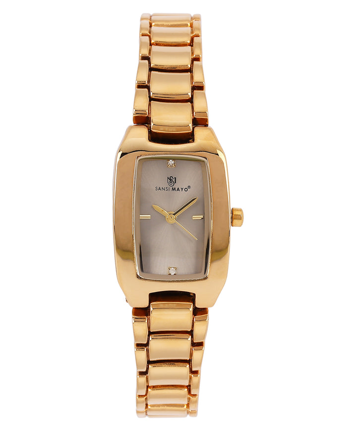 Sansi Mayo Women’s Watch & Jewellery Gift Set — Gold with Grey Dial & Egyptian Stone