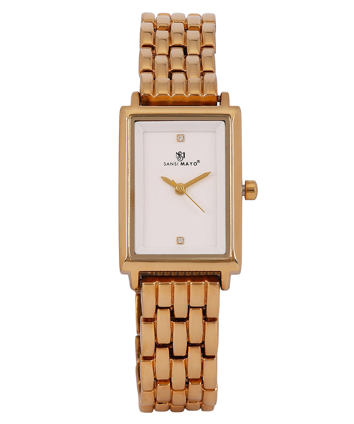 Sansi Mayo Women’s Watch & Jewellery Gift Set — Rose Gold with White Dial & Egyptian Stone
