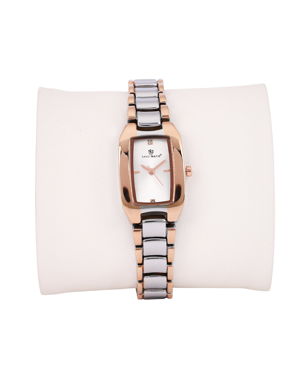Sansi Mayo Women’s Watch & Jewellery Gift Set — Silver Rose Gold with Egyptian Stone