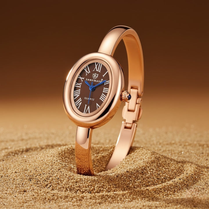 Minari Rose Gold Brown Dial Quartz Watch