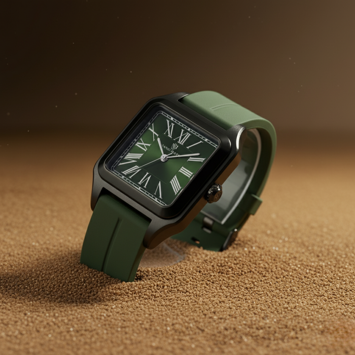 Emerald Green Square Analog