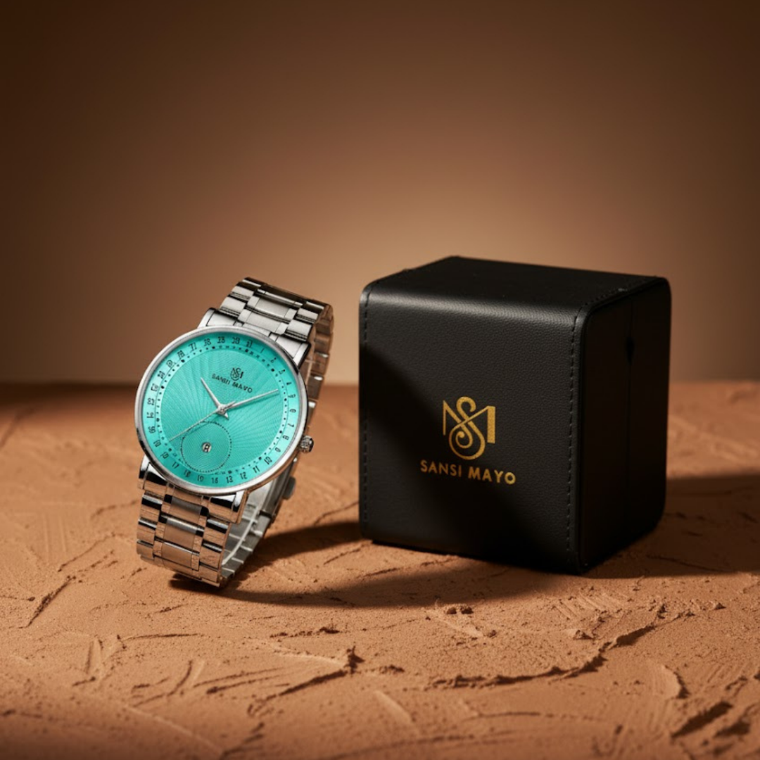 Romano Sky Blue Dial Quartz Watch
