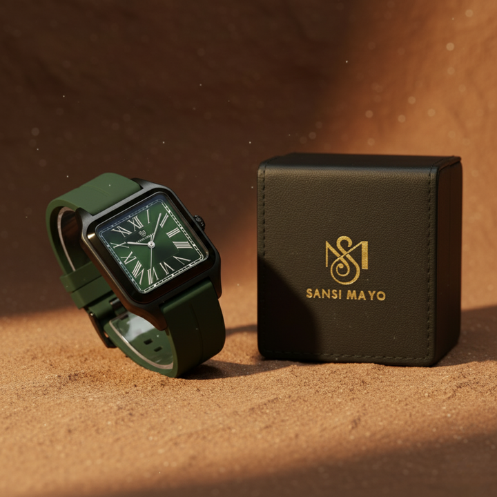 Emerald Green Square Analog