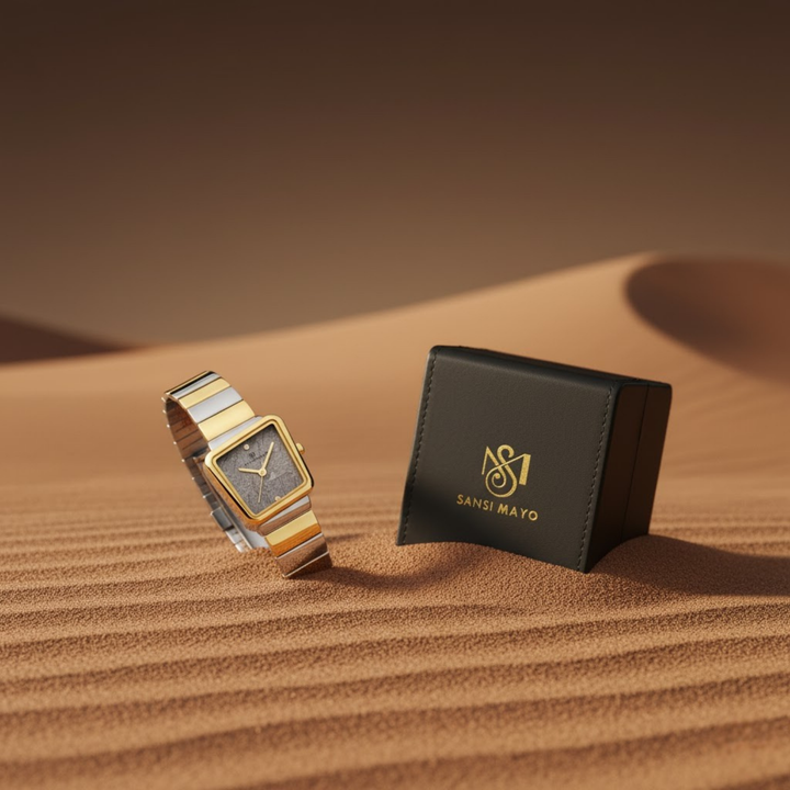 Two-Tone silver Gold (Dark Grey Dial)