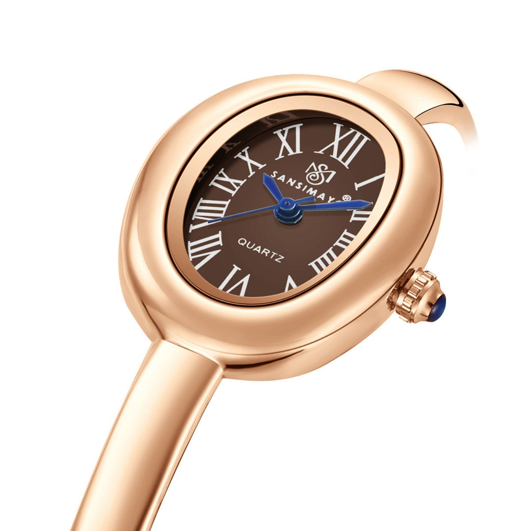 Minari Rose Gold Brown Dial Quartz Watch