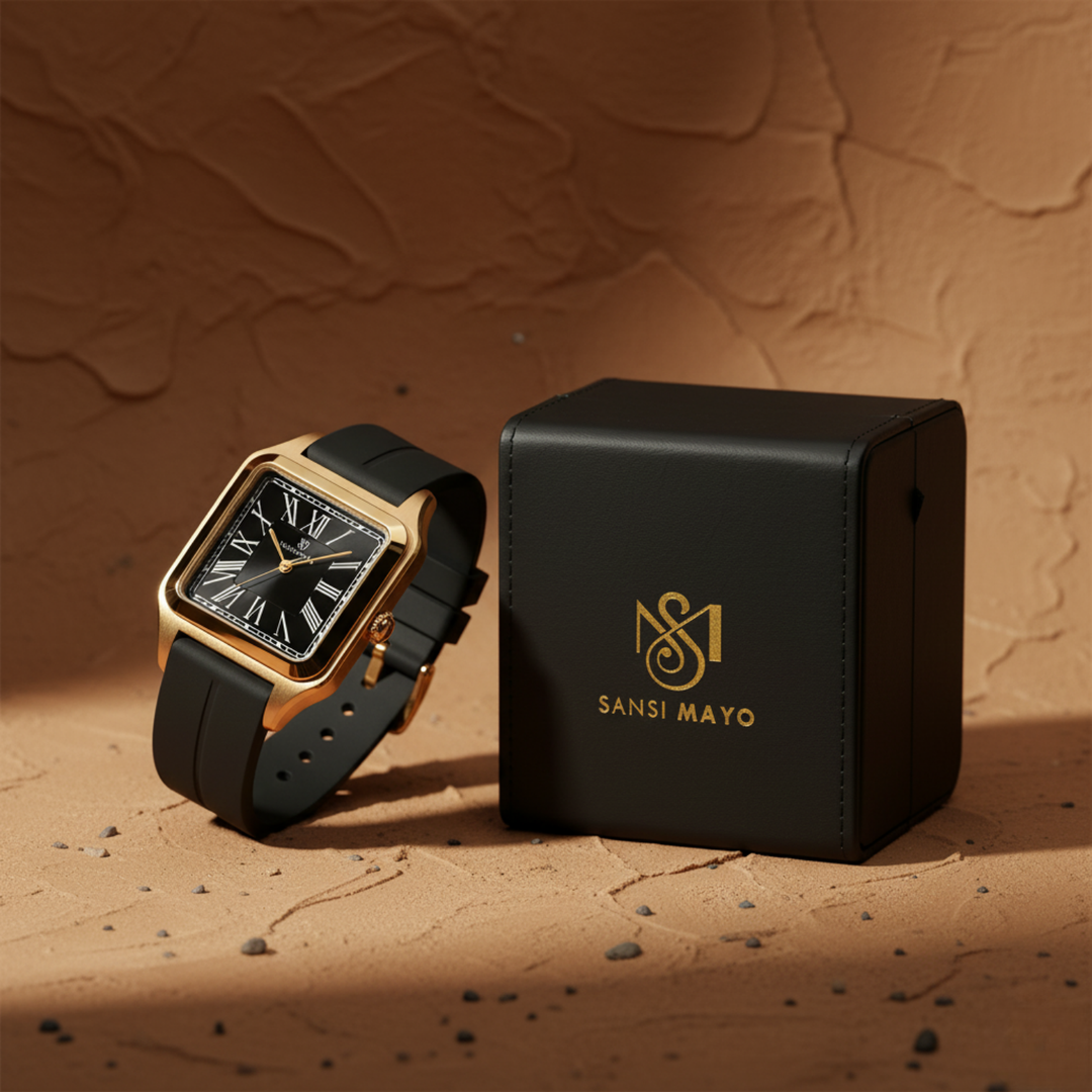 Obsidian Black Square Analog