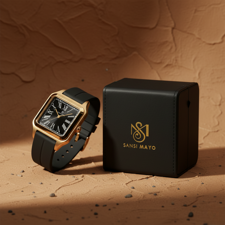 Obsidian Black Square Analog