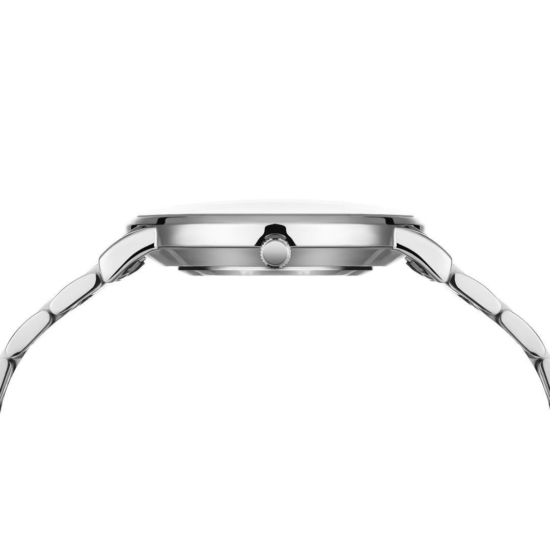 Classic Stainless Steel Watch — White Edition