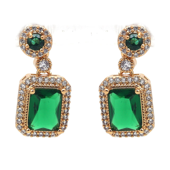 SANSI MAYO Emerald Elegance Drop Earrings