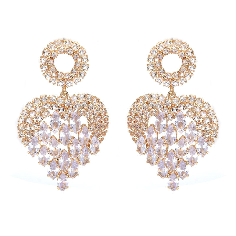 SANSI MAYO Golden Heart Charm Earrings