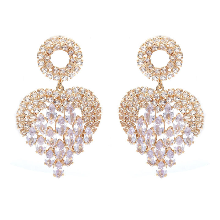 SANSI MAYO Golden Heart Charm Earrings