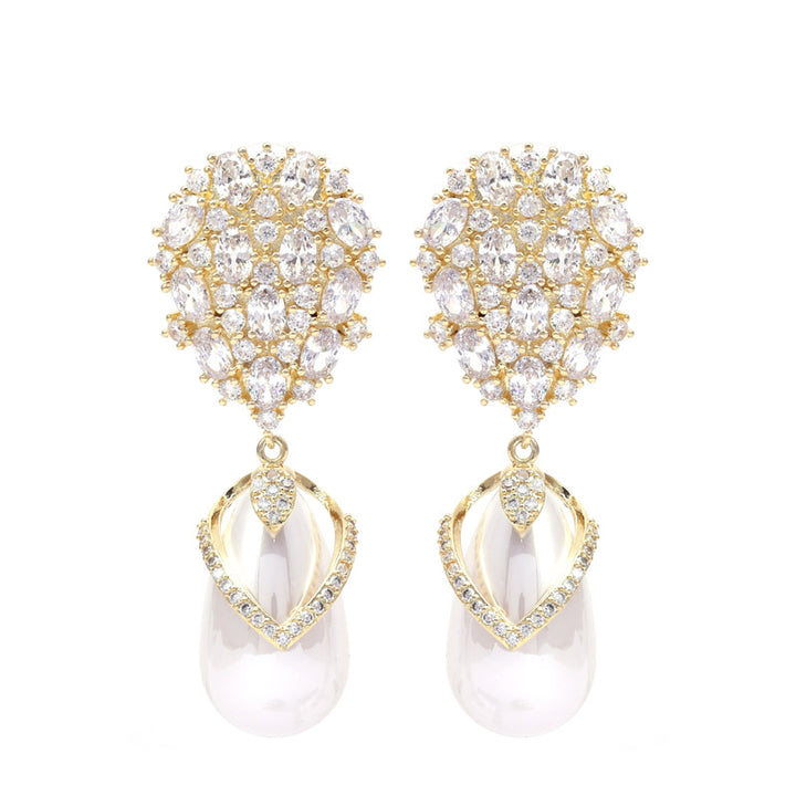 SANSI MAYO Golden Radiance Drop Earrings