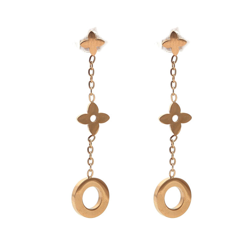 SANSI MAYO Golden Bloom Dangle Earrings