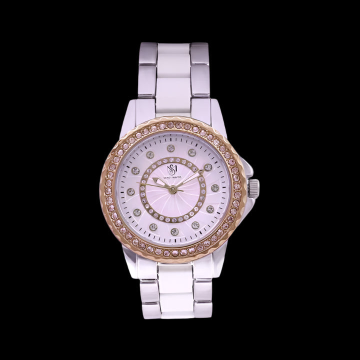 Sansi Mayo Round Two Tone Wrist Watch - Rosegold