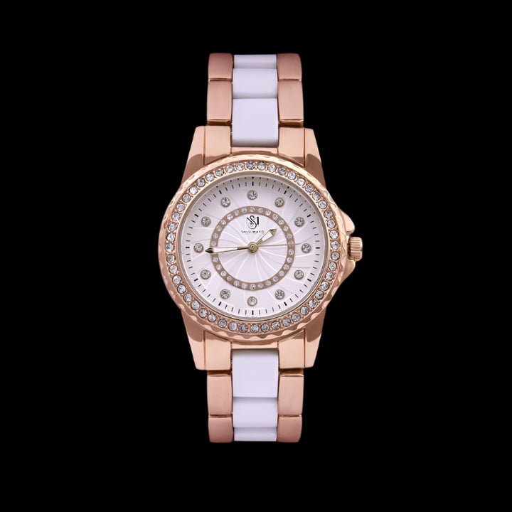 Sansi Mayo Round Two Tone Wrist Watch - Rosegold Radiance