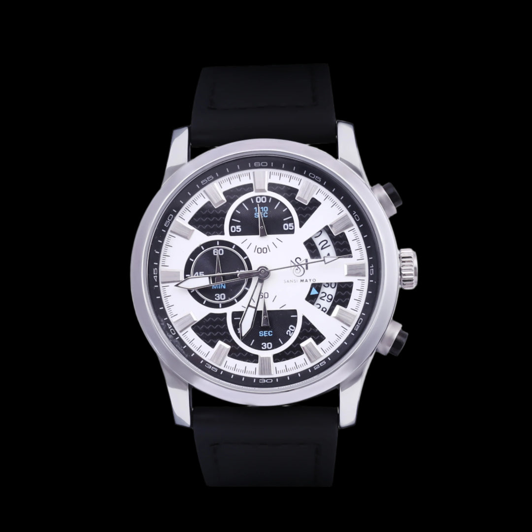 Sansi Mayo Round Two Tone Wrist Watch Silver