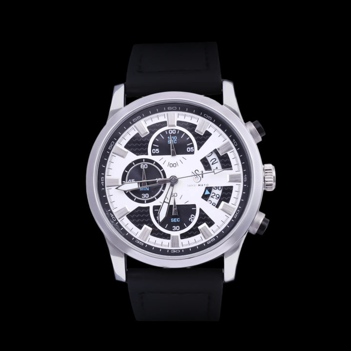 Sansi Mayo Round Two Tone Wrist Watch Silver