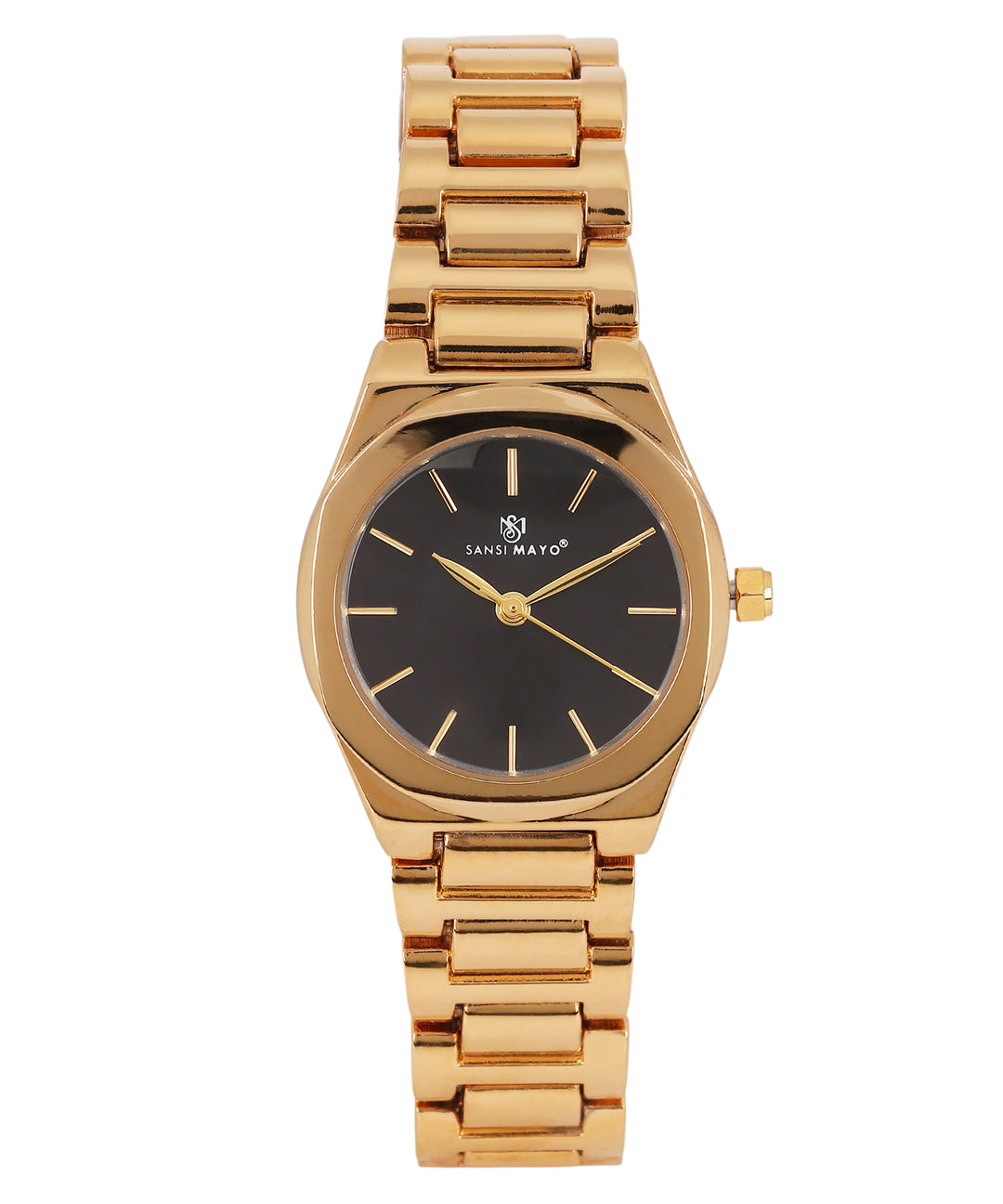 Sansimayo Women’s Blue Dial Watch with 2 Bracelets – Gold Edition