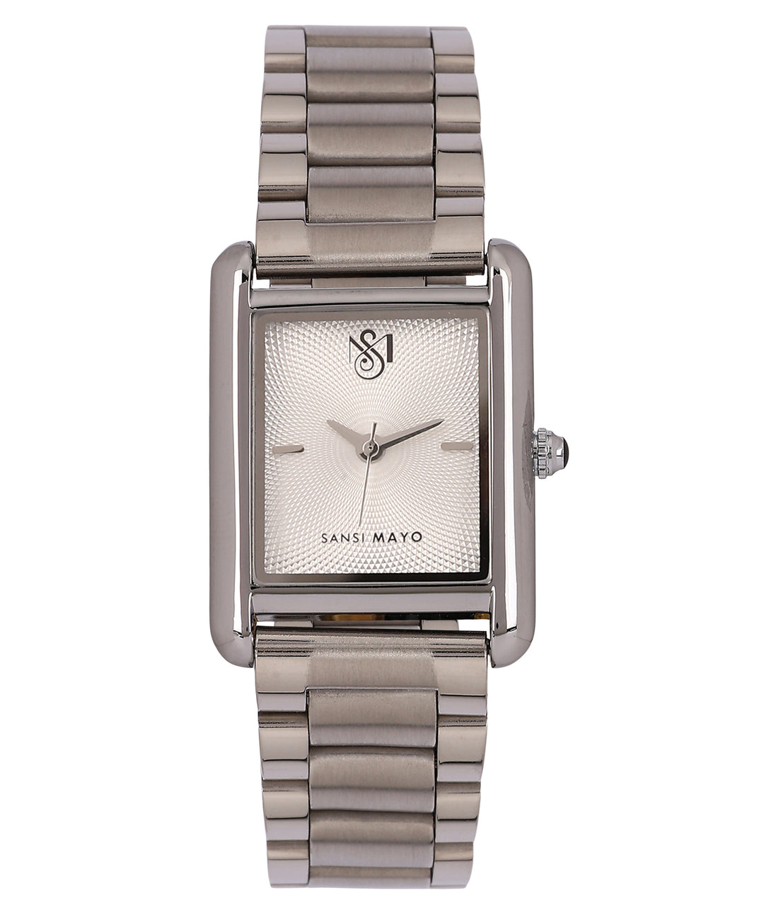 Sansimayo Women’s Grey Dial Watch with 2 Bracelets – Silver Edition
