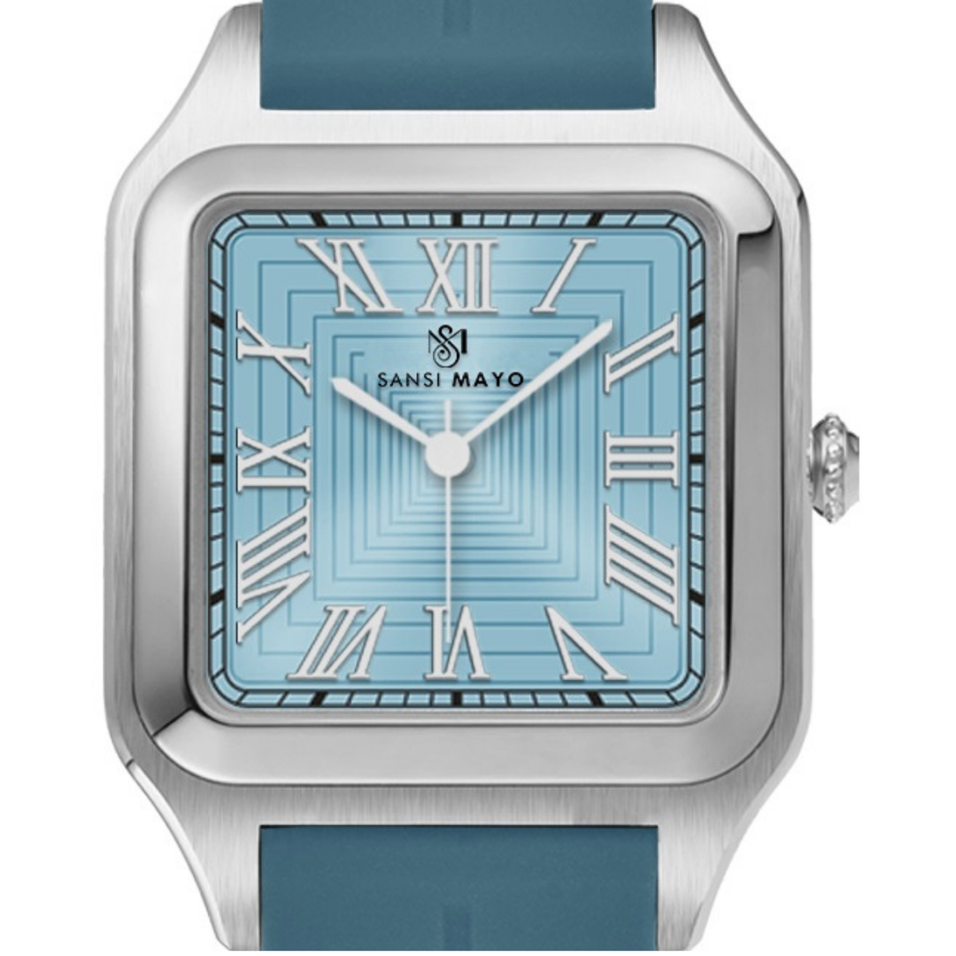 Sky Blue Square Magnetic Analog