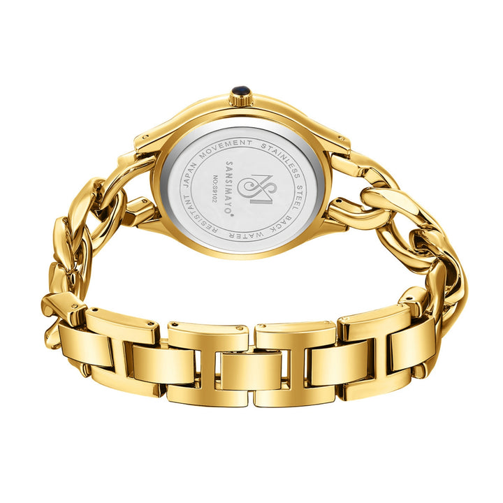 Zeenat Gold Brown Dial Quartz Watch