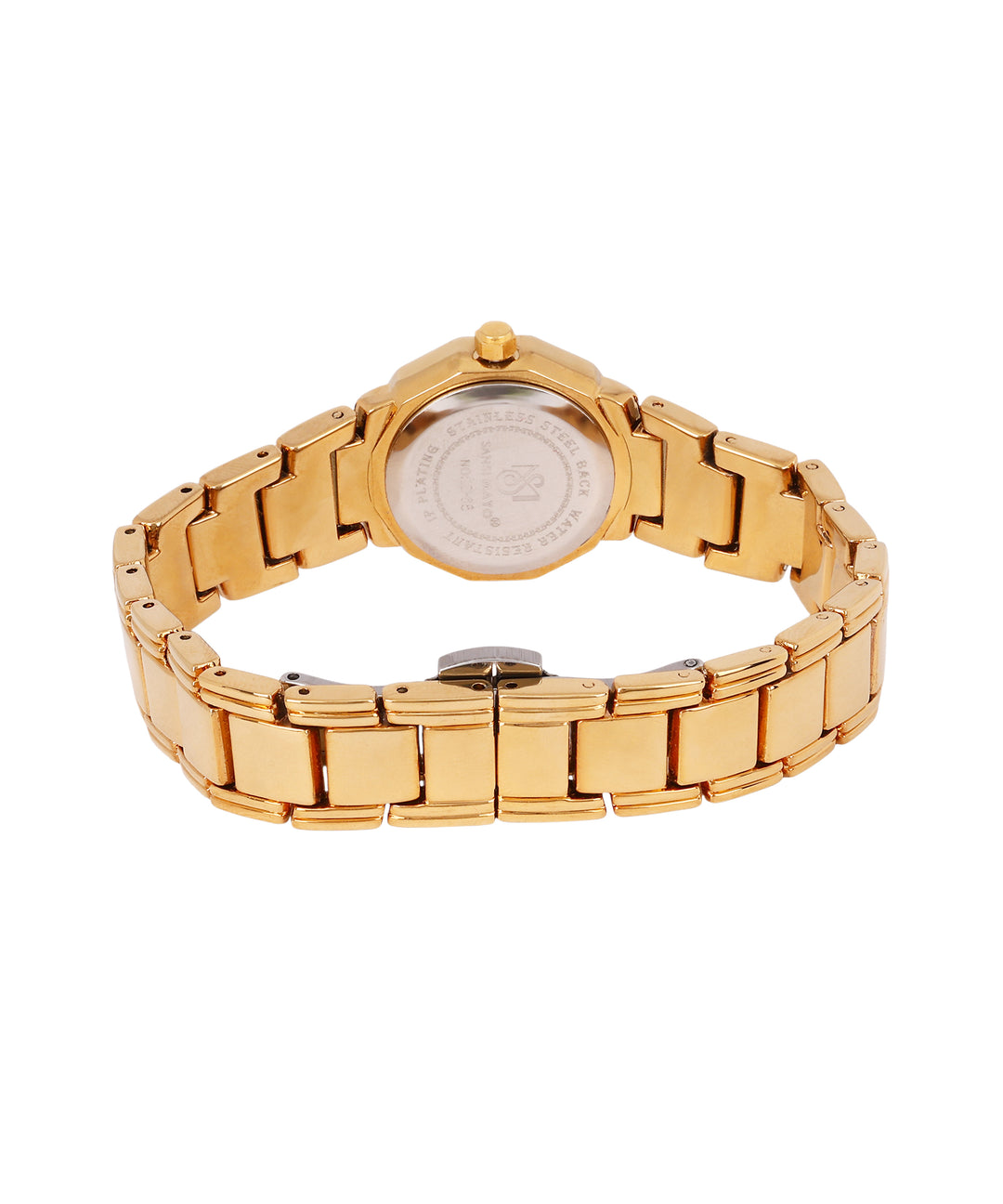 Sansi Mayo Women’s Watch & Jewellery Gift Set — Gold with Black Dial & Egyptian Stone