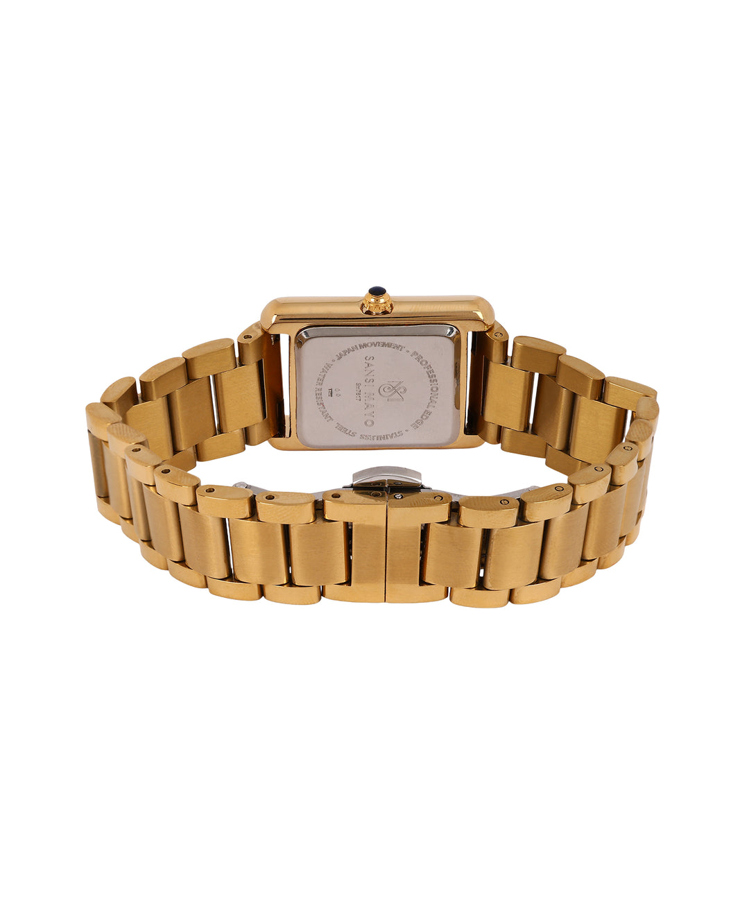 Sansi Mayo Women’s Watch & Jewellery Gift Set — Gold with Dark Pink Dial & Crystal Egyptian Stone