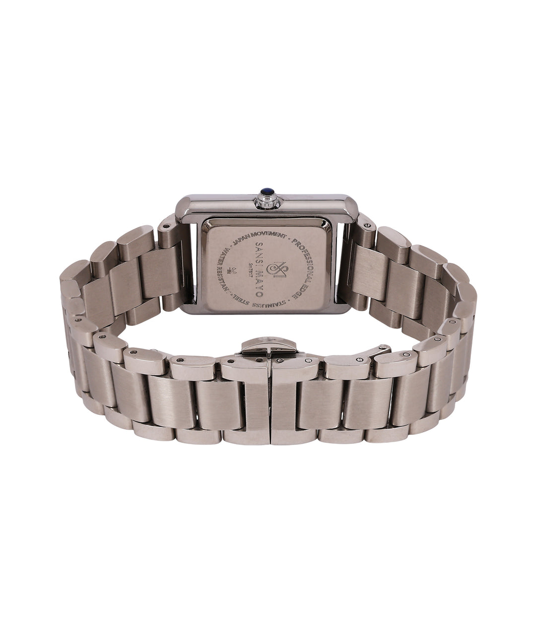 Sansi Mayo Women’s Watch & Jewellery Gift Set — Silver with Light Pink Dial & Egyptian Stone