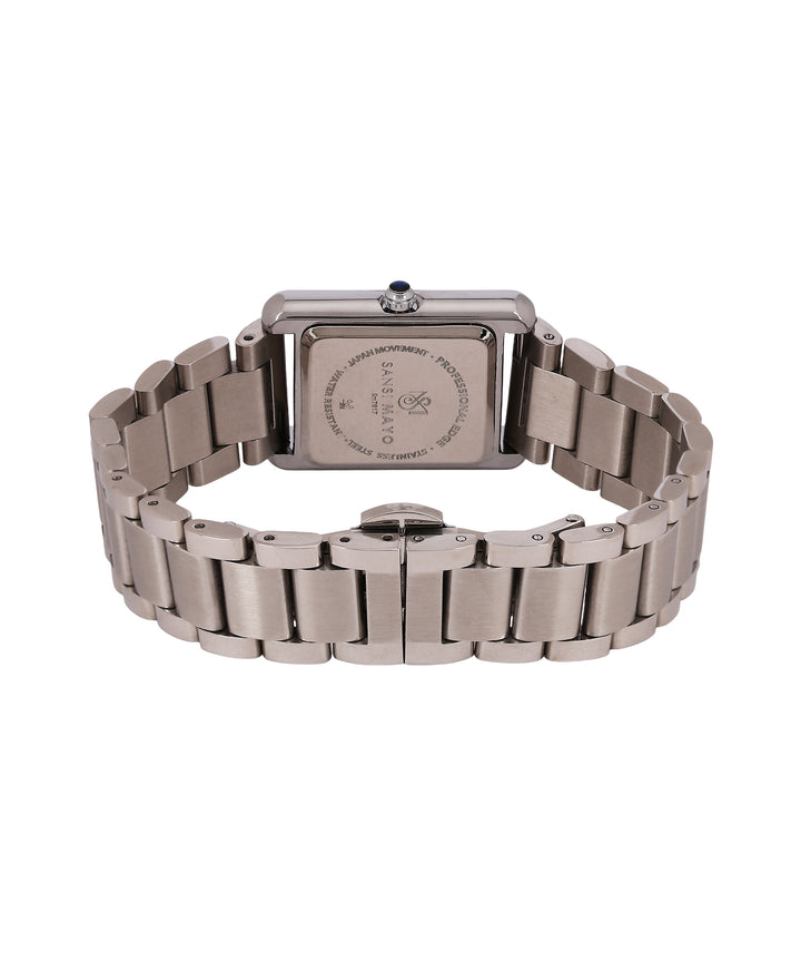 Sansi Mayo Women’s Watch & Jewellery Gift Set — Silver with Light Pink Dial & Egyptian Stone
