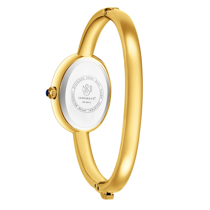 Sansi Mayo Minari Watch — Gold Stainless Steel (Brown Dial)