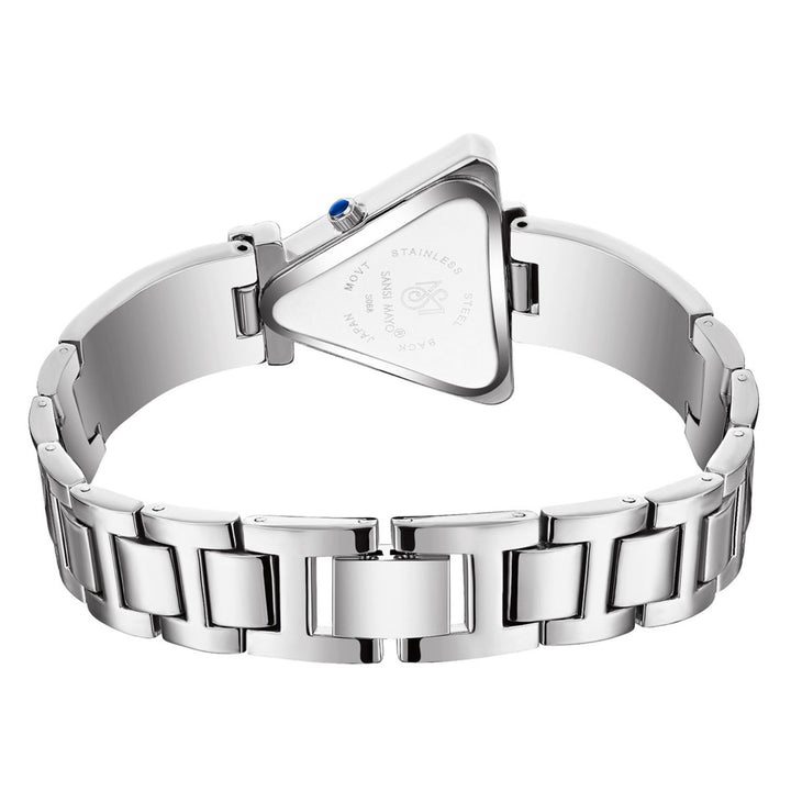 Dina Black Dial Studded Triangle Watch for Women