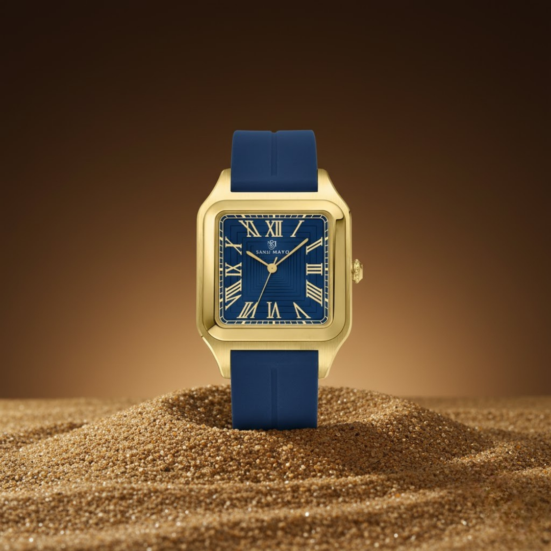 Azure Blue Square Magnetic Analog