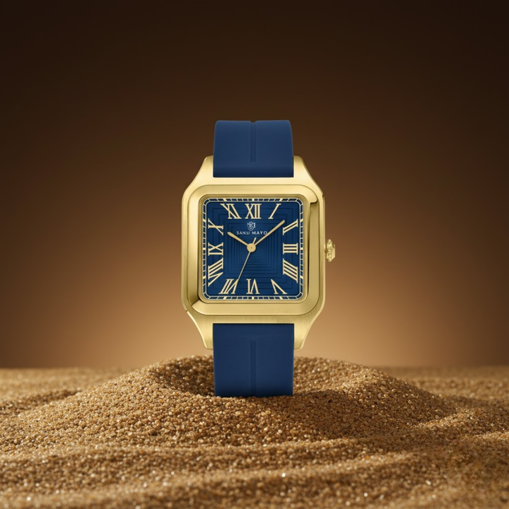 Azure Blue Square Magnetic Analog