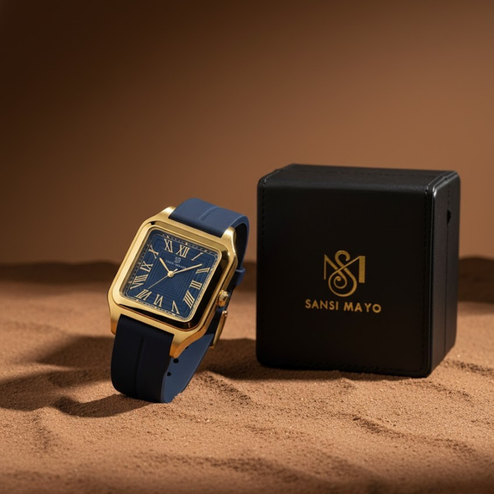 Azure Blue Square Magnetic Analog