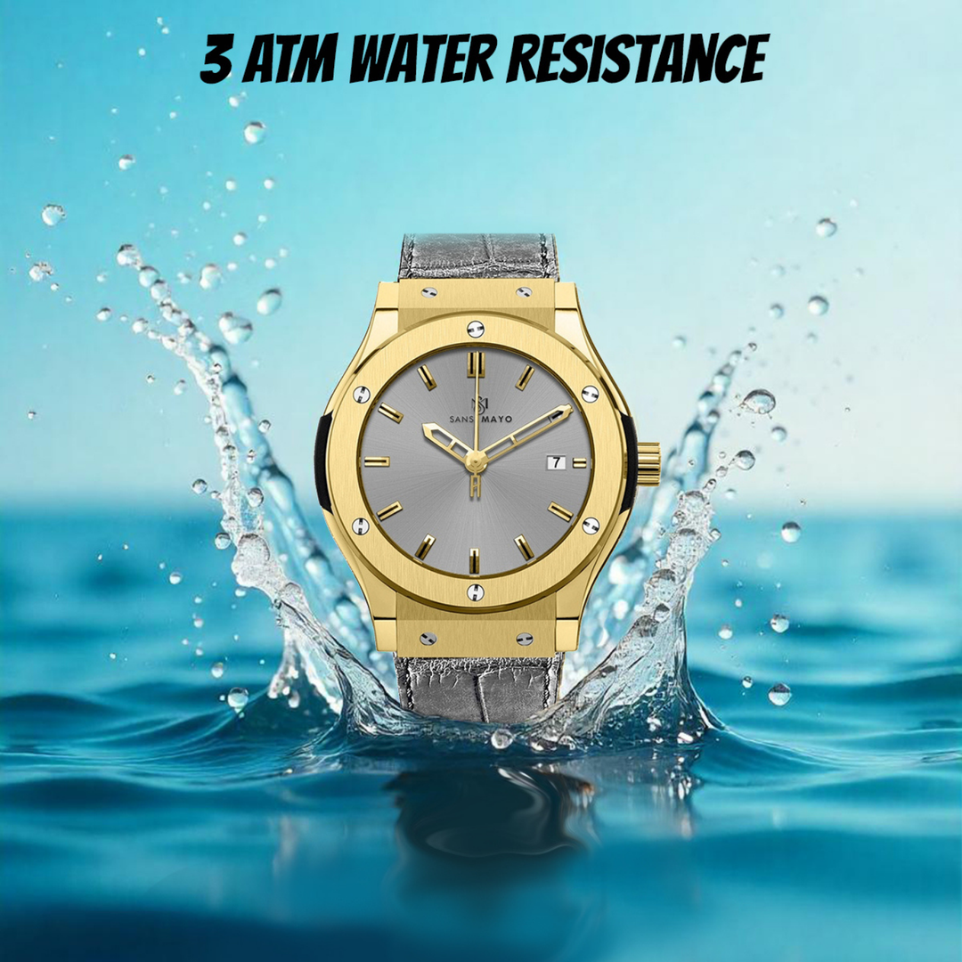 Graphite Grey Leather Analog