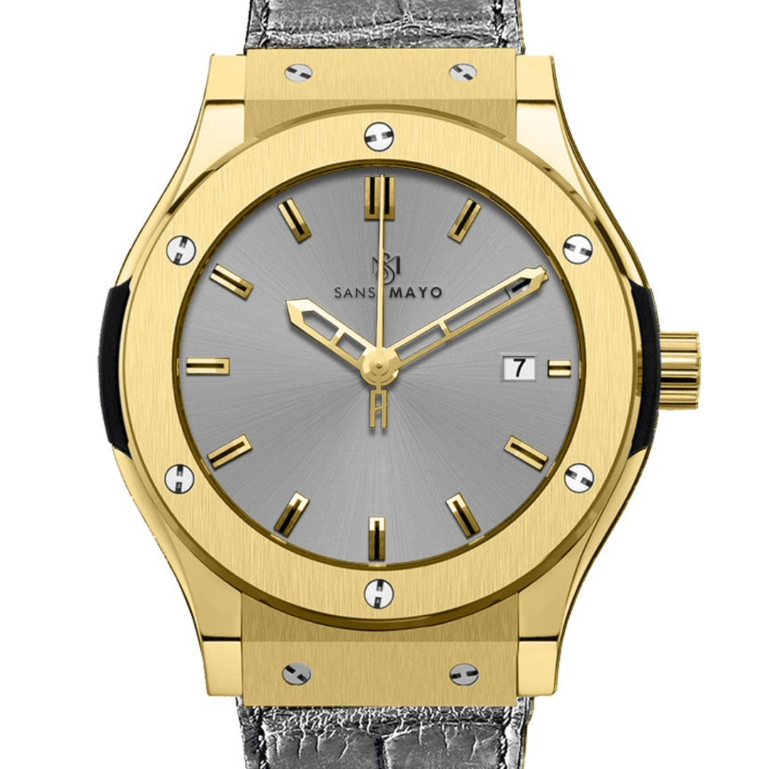 Graphite Grey Leather Analog