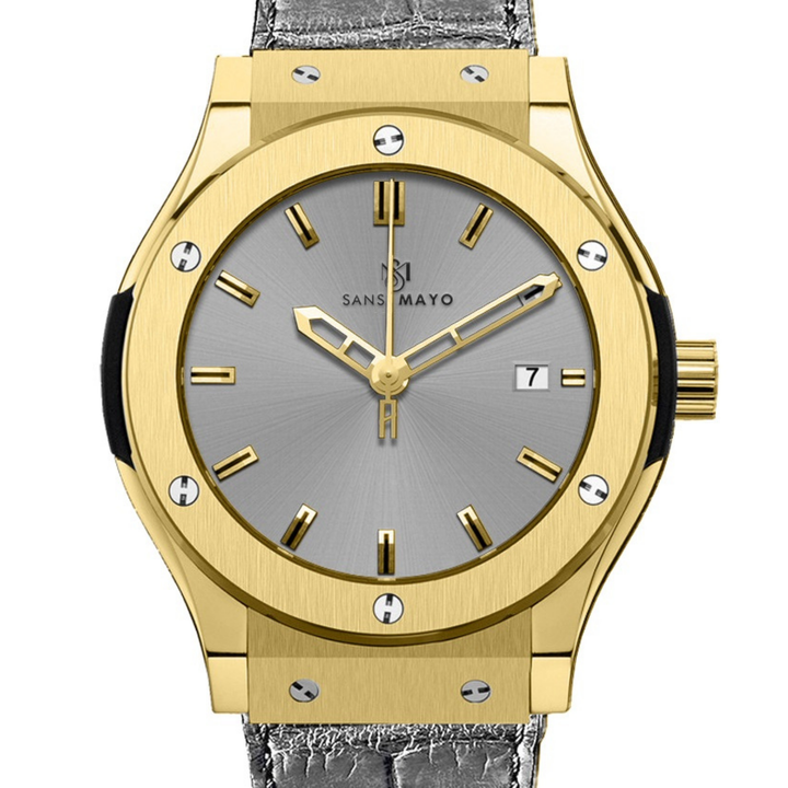 Graphite Grey Leather Analog