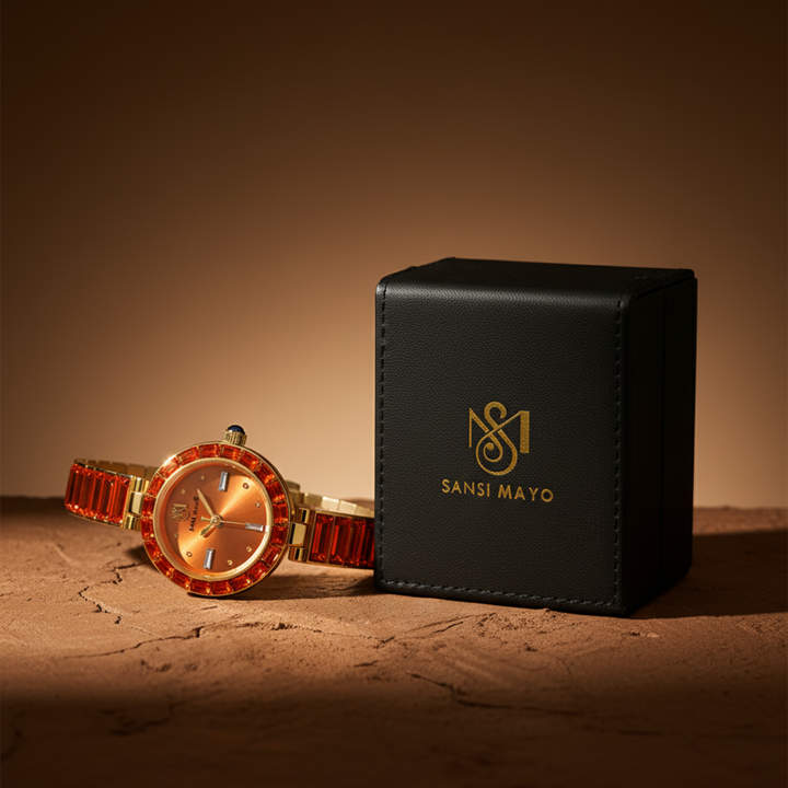 Egyptian Stone Gold Orange Women’s Watch
