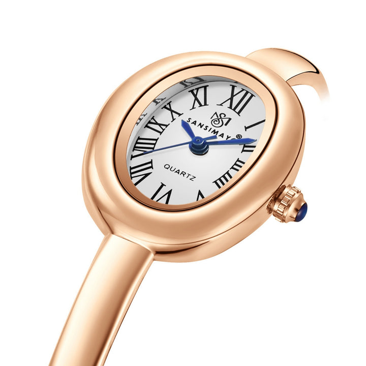 Sansi Mayo Minari Watch — Rose Gold Stainless Steel (White Dial)
