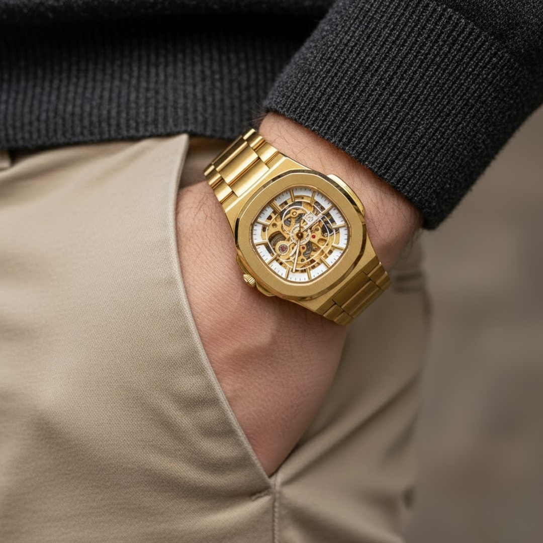 Gold White Automatic